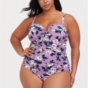 Torrid size 6R swimsuit with matching cover up.